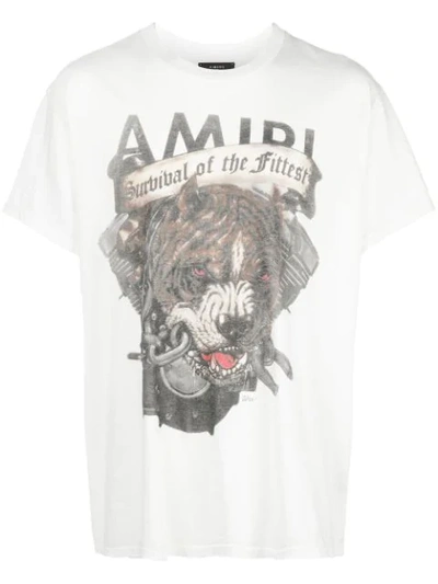 Amiri Graphic Print T-shirt In White