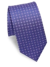 Eton Medallion Silk Tie In Purple