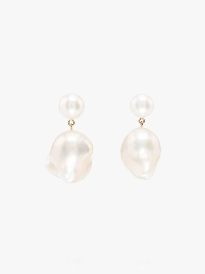 Sophie Bille Brahe Venus Murano 14-karat Gold, Pearl And Glass Earrings