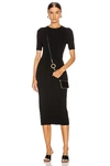 L AGENCE L'AGENCE KOLLER SWEATER DRESS IN BLACK,LAGF-WD58