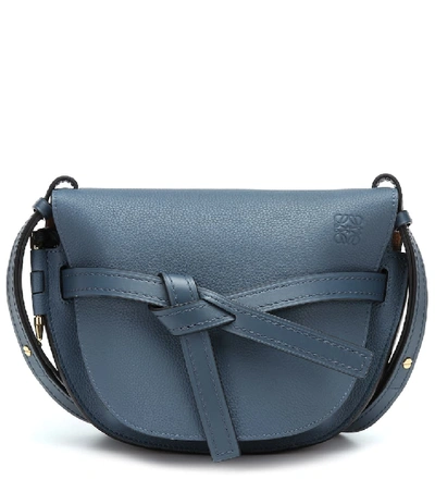 Loewe Gate Small Calfskin Shoulder Bag In Blue