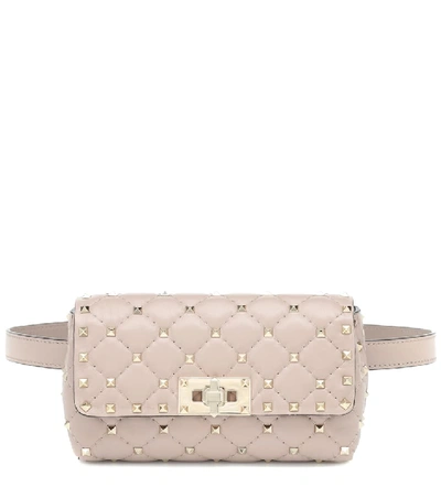 Valentino Garavani Rockstud Spike Leather Belt Bag In Pink