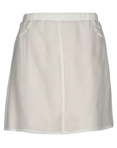 Brunello Cucinelli Mini Skirt In Ivory