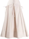 3.1 PHILLIP LIM / フィリップ リム 3.1 PHILLIP LIM TIE-FRONT SKIRT - NEUTRALS