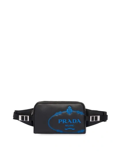 Prada Logo腰包 - 黑色 In Black