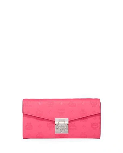 Mcm Patricia Crossbody Wallet In Monogram Leather In Pink