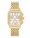 MICHELE DECO GOLD DIAMOND BRACELET WATCH,PROD224900137