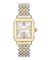 Michele Deco Mid Diamond Dial Watch Head & Bracelet, 29mm In Silver