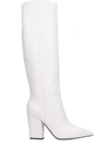 SERGIO ROSSI SERGIO 090 HIGH HEELS BOOTS IN WHITE LEATHER,11021526