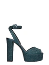 GIUSEPPE ZANOTTI BETTY SANDALS IN PETROLEUM GLITTER,11021511