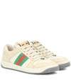 GUCCI SCREENER LEATHER SNEAKERS,P00398045