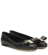 FERRAGAMO VARINA LEATHER BALLET FLATS,P00400324