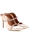 MALONE SOULIERS MAUREEN 100 METALLIC LEATHER MULES,P00415241