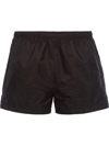 Prada Boxer Swimsuit In Nylon In Black