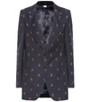 GUCCI EMBROIDERED COTTON AND WOOL BLAZER,P00399682
