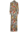 GUCCI PRINTED SILK MAXI DRESS,P00399702