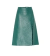 BALENCIAGA LEATHER MIDI SKIRT,P00402857