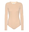 Maison Margiela Beige Nylon Second Skin Bodysuit In Neutrals