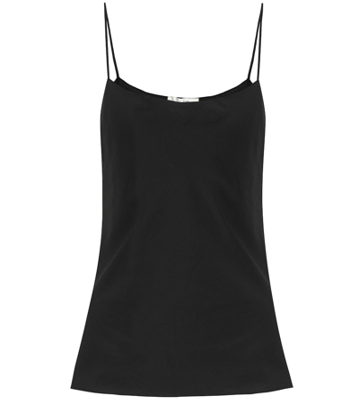 The Row Biggins Silk-strap Crepe Camisole In Black