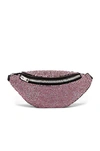 ALEXANDER WANG ALEXANDER WANG ATTICA SOFT MINI RHINESTONE FANNY CROSSBODY BAG IN PINK,AWAN-WY369