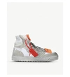 OFF-WHITE OFF-COURT LEATHER HIGH TOP TRAINERS