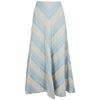 LEE MATHEWS Tilda striped linen-blend skirt