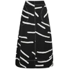 LEE MATHEWS Palmas black printed A-line skirt