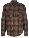 AMIRI AMIRI BURNISHED LUMBERJACK SHIRT - 棕色