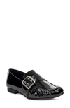 Ugg Buckle Loafer In Black Leather