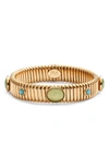 Gas Bijoux Strada Cabochon Bracelet In Gold/ Blue