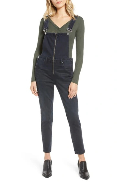 Blanknyc Vixen Zip Front Stretch Denim Overalls