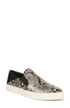 Vince Women's Garvey Round Toe Slip-on Suede & Leather Sneakers In Natural Snake Print