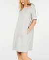 EILEEN FISHER BOAT-NECK POCKET DRESS