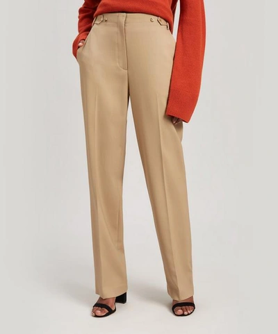 The Row Matea Wool-blend Trousers In Khaki