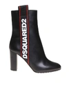 DSQUARED2 ANKLE BOOT IN BLACK LEATHER,11022120