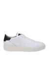 SANTONI SNEAKERS IN WHITE COLOR LEATHER,11022110