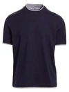 Brunello Cucinelli T-shirt Slim Fit In Blue