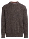 Brunello Cucinelli Cashmere & Silk Melange Rib-knit Sweater In Brown