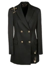 VERSACE SAFETY PIN DOUBLE-BREASTED BLAZER,11021911