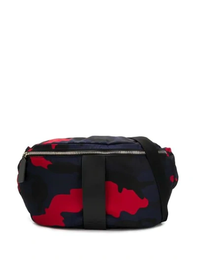 Valentino Garavani Garavani Camouflage Belt Bag In Rk7 Marine-rosso/nero