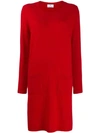 ALLUDE FINE KNIT SWEATER DRESS