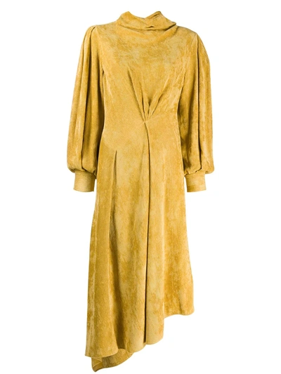 Isabel Marant Fergus Viscose Velvet Dress In Yellow | ModeSens