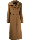 Mackage Elodie-r Double Breasted Wool Blend Coat In Neutrals