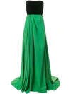 ALEX PERRY ALEX PERRY DALTON STRAPLESS GOWN - 绿色