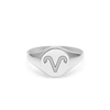 MYIA BONNER ARIES SIGNET RING - STERLING SILVER
