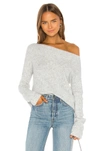 Lovers & Friends Alayah Off Shoulder Sweater In Grey