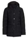 SAKS FIFTH AVENUE COLLECTION QUILTED WOOL PUFFER COAT & REMOVABLE VEST,0400098670465
