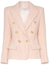 ALEXANDRE VAUTHIER ALEXANDRE VAUTHIER DOUBLE-BREASTED TWEED BLAZER - 粉色