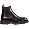 PRADA LEATHER ANKLE BOOTS BOOTIES BROGUE,11022587