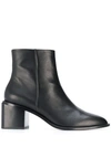 CLERGERIE CLERGERIE XENIA BLOCK HEEL ANKLE BOOTS - 黑色